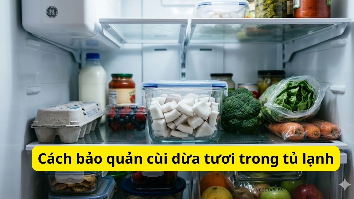 Cách bảo quản cùi dừa tươi trong tủ lạnh dùng được lâu